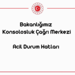 Konsolosluk Çağrı Merkezi Acil Durum Hatları