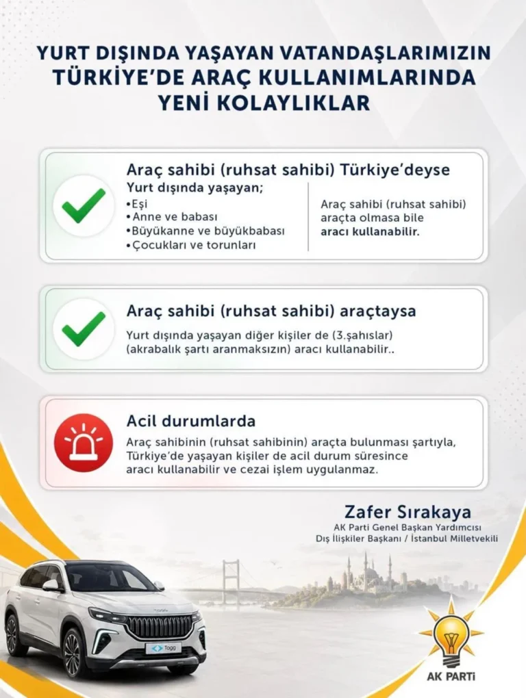 Türkiyede Yabancı Plakalı Araçları Kullamında Kolaylık ( yeni kurallar )
